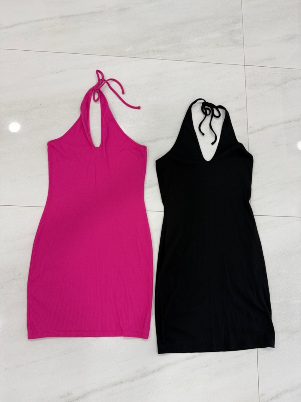 Wild Fable Halter Bodycon Dress Duo - Hot Pink & Black sold together $15(both)